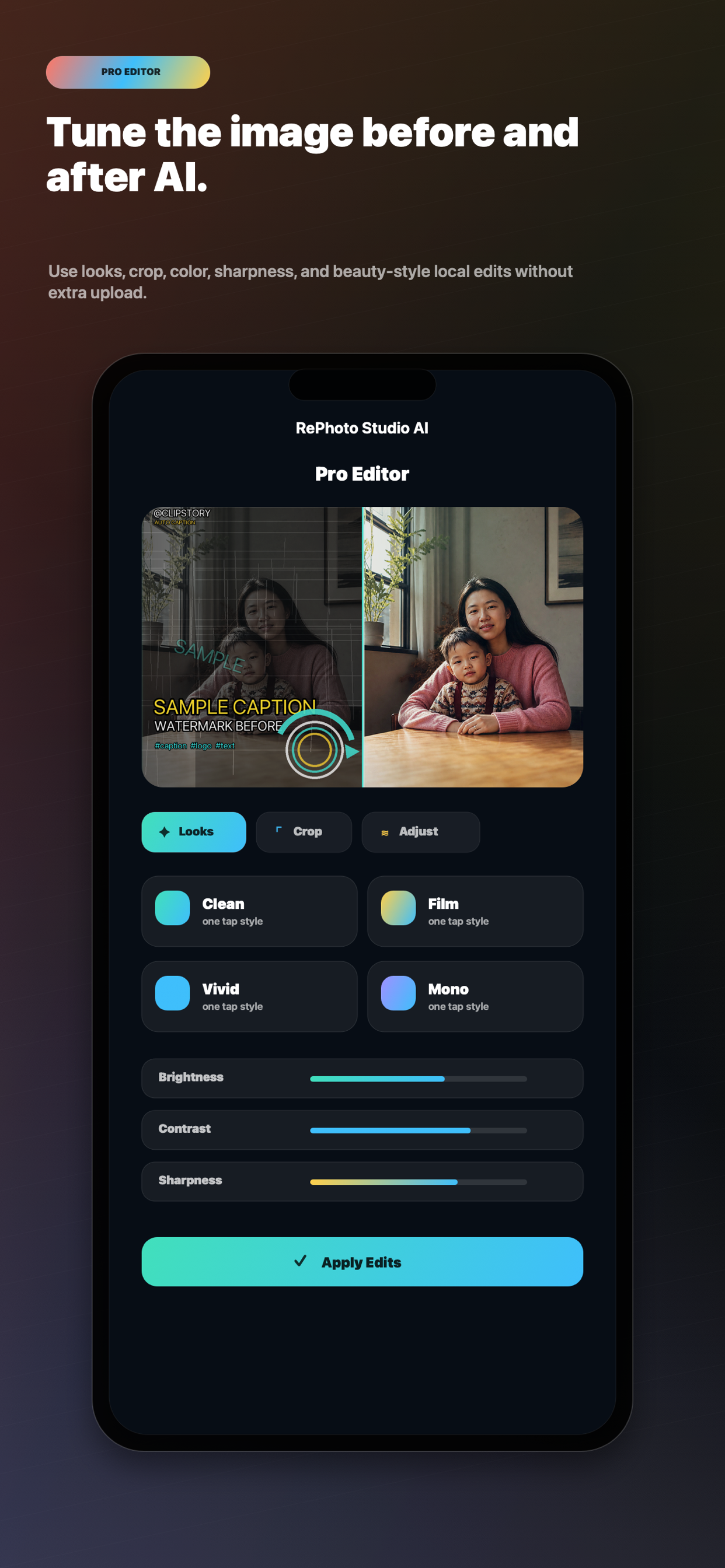 RePhoto Studio AI local editor